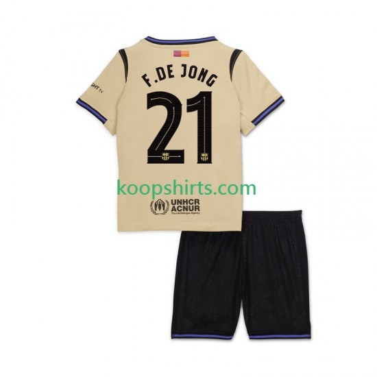 FC Barcelona Uit Tenue Kinder Voetbalshirts Frenkie de Jong 21 UCL 2025-2026 Korte Mouwen FC Barcelona Uit Tenue Kinder Voetbalshirts Frenkie de Jong 21 UCL 2025-2026 Korte Mouwen
