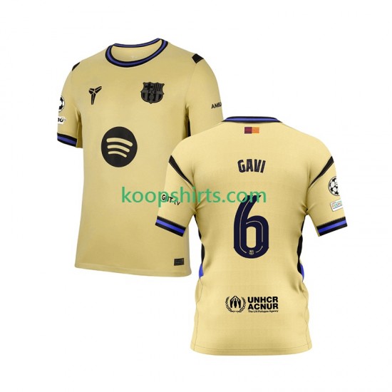 FC Barcelona Uit Tenue Heren Voetbalshirts Gavi 6 Champions League 2025-2026 Korte Mouwen FC Barcelona Uit Tenue Heren Voetbalshirts Gavi 6 Champions League 2025-2026 Korte Mouwen