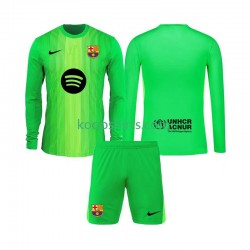 FC Barcelona Doelman Thuis Tenue Kinder Voetbalshirts 2025-2026 Lange Mouwen