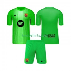 FC Barcelona Doelman Thuis Tenue Kinder Voetbalshirts 2025-2026 Korte Mouwen