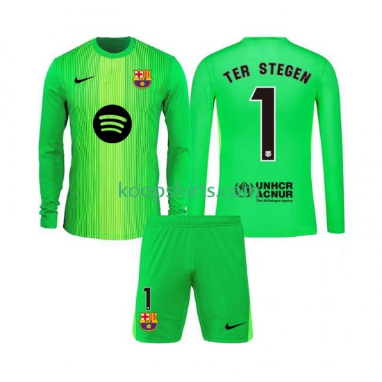 FC Barcelona Doelman Thuis Tenue Kinder Voetbalshirts Ter Stegen 1 2025-2026 Lange Mouwen FC Barcelona Doelman Thuis Tenue Kinder Voetbalshirts Ter Stegen 1 2025-2026 Lange Mouwen