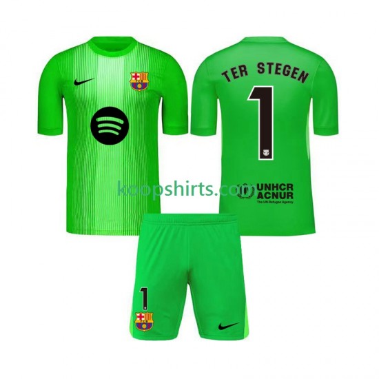 FC Barcelona Doelman Thuis Tenue Kinder Voetbalshirts Ter Stegen 1 2025-2026 Korte Mouwen FC Barcelona Doelman Thuis Tenue Kinder Voetbalshirts Ter Stegen 1 2025-2026 Korte Mouwen