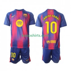 FC Barcelona Thuis Tenue Kinder Voetbalshirts Lamine Yamal 10 2025-2026 Korte Mouwen