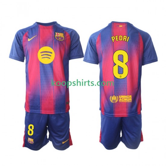 FC Barcelona Thuis Tenue Kinder Voetbalshirts Pedri 8 2025-2026 Korte Mouwen FC Barcelona Thuis Tenue Kinder Voetbalshirts Pedri 8 2025-2026 Korte Mouwen