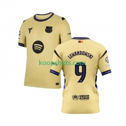 FC Barcelona Uit Tenue Heren Voetbalshirts Robert Lewandowski 9 Champions League 2025-2026 Korte Mouwen
