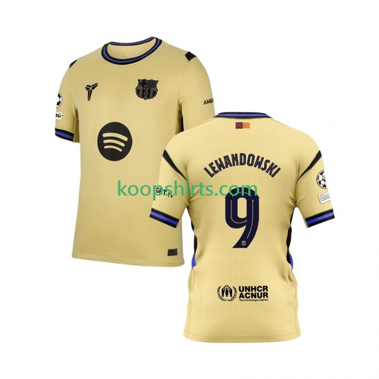 FC Barcelona Uit Tenue Heren Voetbalshirts Robert Lewandowski 9 Champions League 2025-2026 Korte Mouwen FC Barcelona Uit Tenue Heren Voetbalshirts Robert Lewandowski 9 Champions League 2025-2026 Korte Mouwen