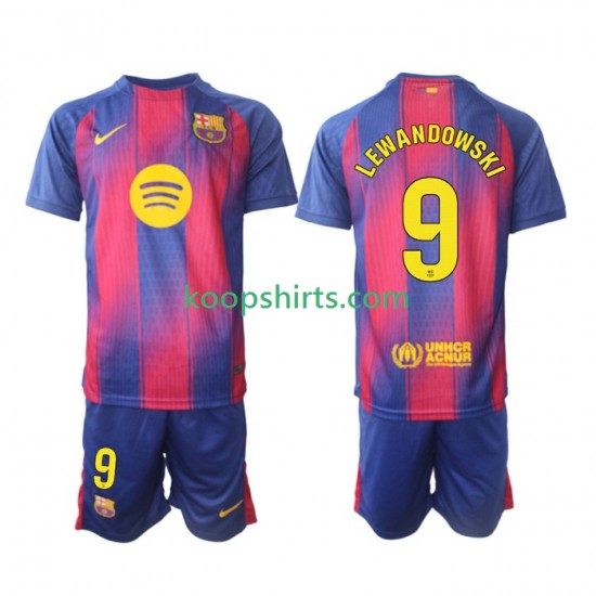 FC Barcelona Thuis Tenue Kinder Voetbalshirts Robert Lewandowski 9 2025-2026 Korte Mouwen FC Barcelona Thuis Tenue Kinder Voetbalshirts Robert Lewandowski 9 2025-2026 Korte Mouwen