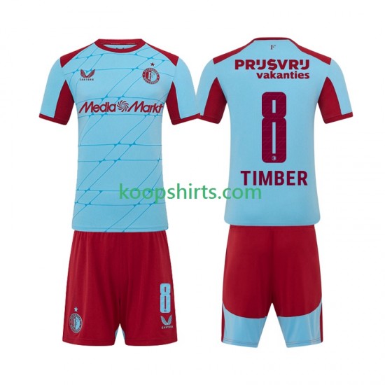 Feyenoord Rotterdam Derde Tenue Kinder Voetbalshirts Quinten Timber 8 2025-2026 Korte Mouwen Feyenoord Rotterdam Derde Tenue Kinder Voetbalshirts Quinten Timber 8 2025-2026 Korte Mouwen