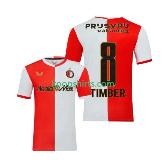 Feyenoord Rotterdam Thuis Tenue Heren Voetbalshirts Quinten Timber 8 2025-2026 Korte Mouwen Feyenoord Rotterdam Thuis Tenue Heren Voetbalshirts Quinten Timber 8 2025-2026 Korte Mouwen