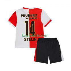 Feyenoord Rotterdam Thuis Tenue Kinder Voetbalshirts Sem Steijn 14 2025-2026 Korte Mouwen
