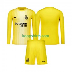 Inter Milan Doelman Uit Tenue Kinder Voetbalshirts 2025-2026 Lange Mouwen