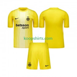 Inter Milan Doelman Uit Tenue Kinder Voetbalshirts 2025-2026 Korte Mouwen