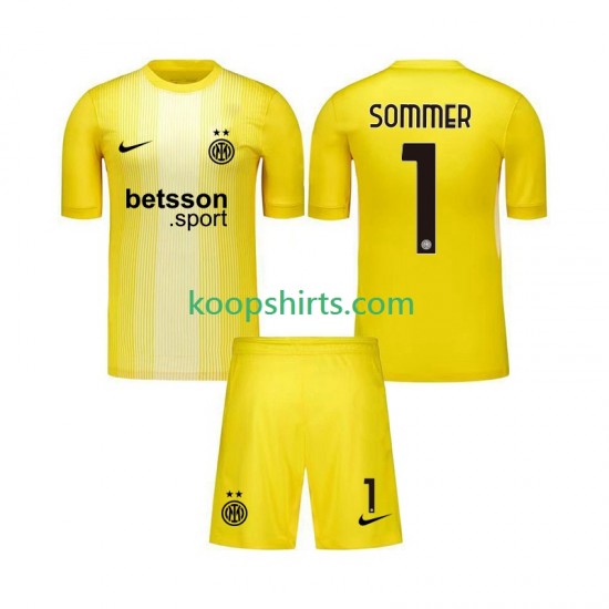 Inter Milan Doelman Uit Tenue Kinder Voetbalshirts Yann Sommer 1 2025-2026 Korte Mouwen Inter Milan Doelman Uit Tenue Kinder Voetbalshirts Yann Sommer 1 2025-2026 Korte Mouwen