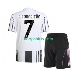 Juventus Thuis Tenue Kinder Voetbalshirts Francisco Conceicao 7 2025-2026 Korte Mouwen