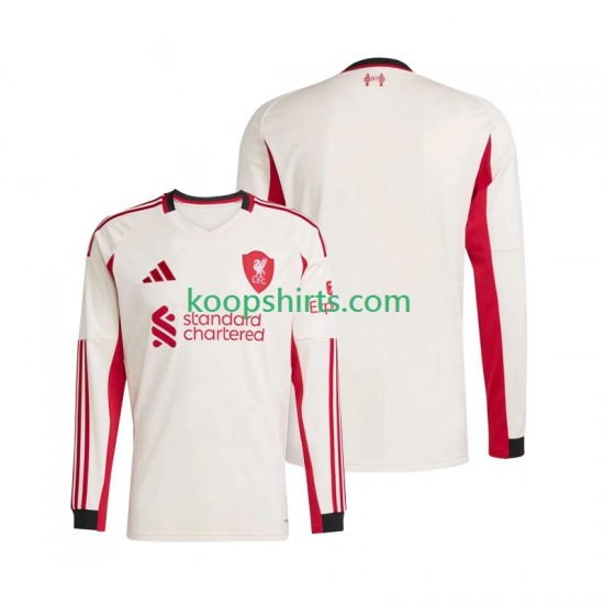 Liverpool Uit Tenue Heren Voetbalshirts 2025-2026 Lange Mouwen Liverpool Uit Tenue Heren Voetbalshirts 2025-2026 Lange Mouwen