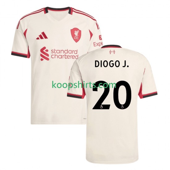 Liverpool Uit Tenue Heren Voetbalshirts Diogo Jota 20 2025-2026 Korte Mouwen Liverpool Uit Tenue Heren Voetbalshirts Diogo Jota 20 2025-2026 Korte Mouwen