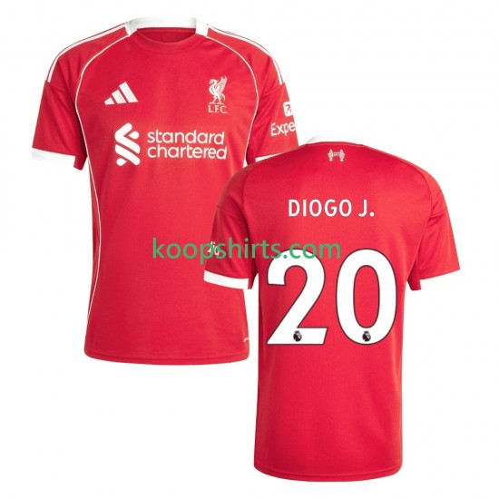Liverpool Thuis Tenue Heren Voetbalshirts Diogo Jota 20 2025-2026 Korte Mouwen Liverpool Thuis Tenue Heren Voetbalshirts Diogo Jota 20 2025-2026 Korte Mouwen