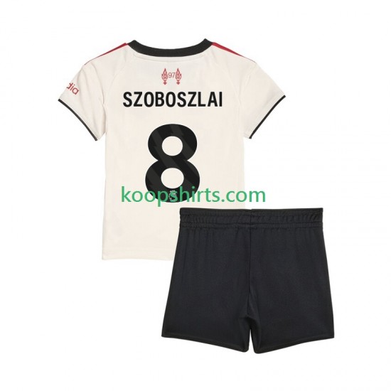 Liverpool Uit Tenue Kinder Voetbalshirts Dominik Szoboszlai 8 2025-2026 Korte Mouwen Liverpool Uit Tenue Kinder Voetbalshirts Dominik Szoboszlai 8 2025-2026 Korte Mouwen