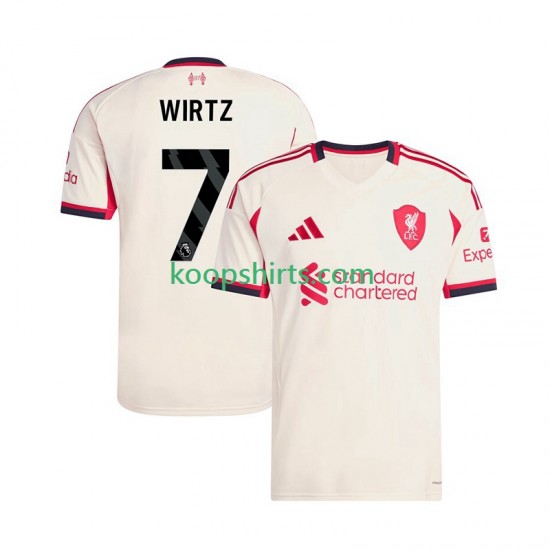 Liverpool Uit Tenue Heren Voetbalshirts Florian Wirtz 7 2025-2026 Korte Mouwen Liverpool Uit Tenue Heren Voetbalshirts Florian Wirtz 7 2025-2026 Korte Mouwen