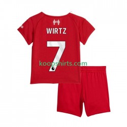 Liverpool Thuis Tenue Kinder Voetbalshirts Florian Wirtz 7 2025-2026 Korte Mouwen