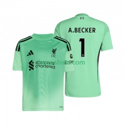 Liverpool Doelman Thuis Tenue Heren Voetbalshirts Alisson Becker 1 2025-2026 Korte Mouwen