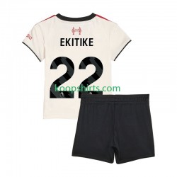 Liverpool Uit Tenue Kinder Voetbalshirts Hugo Ekitike 22 2025-2026 Korte Mouwen