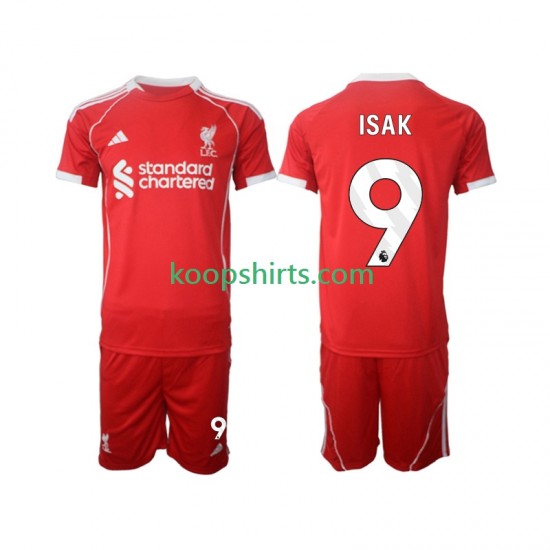 Liverpool Thuis Tenue Kinder Voetbalshirts ISAK 9 2025-2026 Korte Mouwen Liverpool Thuis Tenue Kinder Voetbalshirts ISAK 9 2025-2026 Korte Mouwen