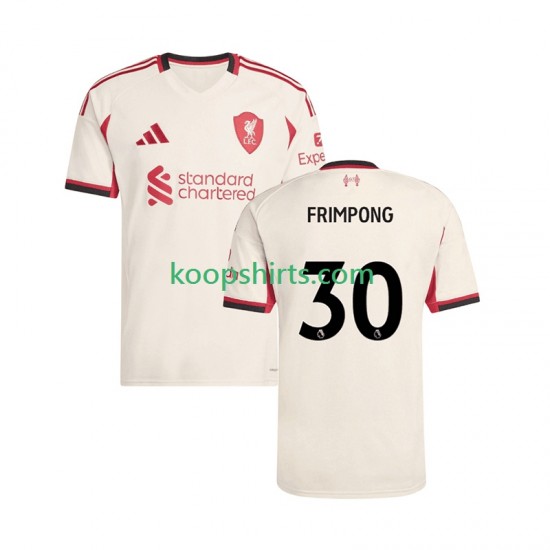 Liverpool Uit Tenue Heren Voetbalshirts Jeremie Frimpong 30 2025-2026 Korte Mouwen Liverpool Uit Tenue Heren Voetbalshirts Jeremie Frimpong 30 2025-2026 Korte Mouwen