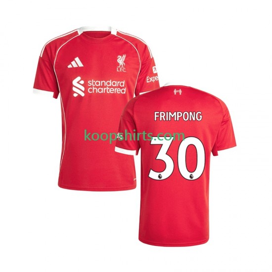 Liverpool Thuis Tenue Heren Voetbalshirts Jeremie Frimpong 30 2025-2026 Korte Mouwen Liverpool Thuis Tenue Heren Voetbalshirts Jeremie Frimpong 30 2025-2026 Korte Mouwen