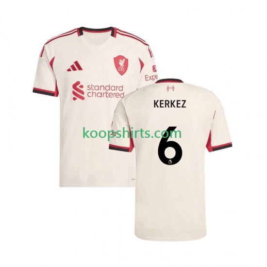 Liverpool Uit Tenue Heren Voetbalshirts Milos Kerkez 6 2025-2026 Korte Mouwen Liverpool Uit Tenue Heren Voetbalshirts Milos Kerkez 6 2025-2026 Korte Mouwen