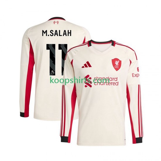 Liverpool Uit Tenue Heren Voetbalshirts Mohamed Salah 11 2025-2026 Lange Mouwen Liverpool Uit Tenue Heren Voetbalshirts Mohamed Salah 11 2025-2026 Lange Mouwen