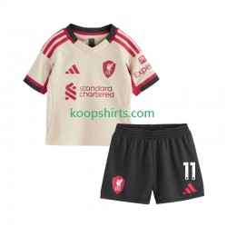 Liverpool Uit Tenue Kinder Voetbalshirts Mohamed Salah 11 2025-2026 Korte Mouwen