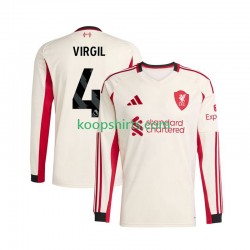 Liverpool Uit Tenue Heren Voetbalshirts Virgil van Dijk 4 2025-2026 Lange Mouwen