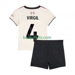 Liverpool Uit Tenue Kinder Voetbalshirts Virgil van Dijk 4 2025-2026 Korte Mouwen