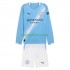Manchester City Thuis Tenue Kinder Voetbalshirts 2025-2026 Lange Mouwen