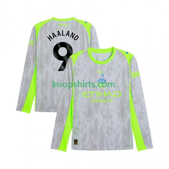 Manchester City Derde Tenue Heren Voetbalshirts Erling Haaland 9 2025-2026 Lange Mouwen Manchester City Derde Tenue Heren Voetbalshirts Erling Haaland 9 2025-2026 Lange Mouwen