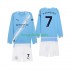 Manchester City Thuis Tenue Kinder Voetbalshirts Omar Marmoush 7 2025-2026 Lange Mouwen