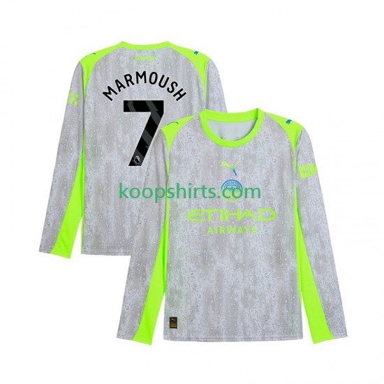 Manchester City Derde Tenue Heren Voetbalshirts Omar Marmoush 7 2025-2026 Lange Mouwen Manchester City Derde Tenue Heren Voetbalshirts Omar Marmoush 7 2025-2026 Lange Mouwen