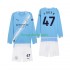 Manchester City Thuis Tenue Kinder Voetbalshirts Phil Foden 47 2025-2026 Lange Mouwen