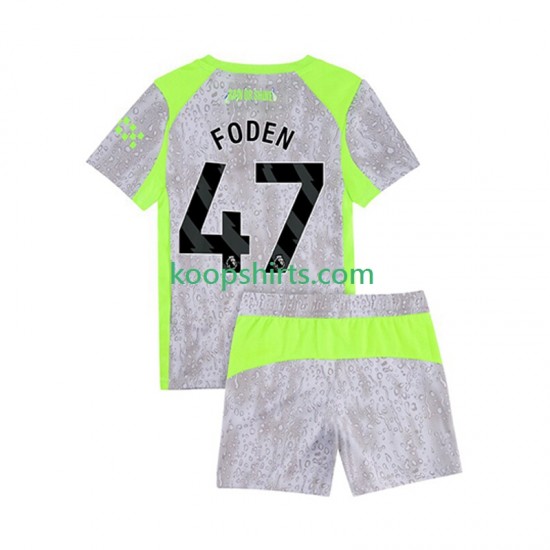 Manchester City Derde Tenue Kinder Voetbalshirts Phil Foden 47 2025-2026 Korte Mouwen Manchester City Derde Tenue Kinder Voetbalshirts Phil Foden 47 2025-2026 Korte Mouwen