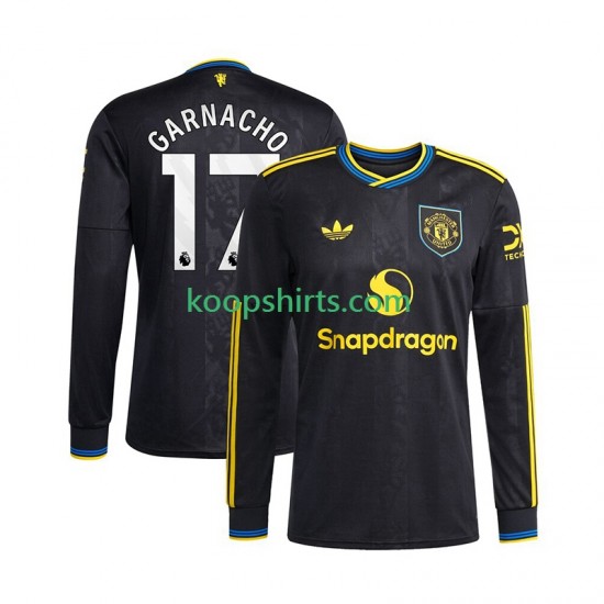 Manchester United Derde Tenue Heren Voetbalshirts Alejandro Garnacho 17 2025-2026 Lange Mouwen Manchester United Derde Tenue Heren Voetbalshirts Alejandro Garnacho 17 2025-2026 Lange Mouwen
