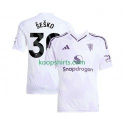 Manchester United Uit Tenue Heren Voetbalshirts Benjamin Sesko 30 2025-2026 Korte Mouwen
