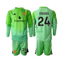 Manchester United Doelman Vierde Tenue Kinder Voetbalshirts Andre Onana 24 2025-2026 Lange Mouwen