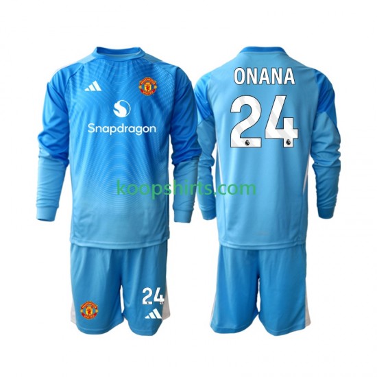 Manchester United Doelman Thuis Tenue Kinder Voetbalshirts Andre Onana 24 2025-2026 Lange Mouwen Manchester United Doelman Thuis Tenue Kinder Voetbalshirts Andre Onana 24 2025-2026 Lange Mouwen