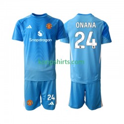 Manchester United Doelman Thuis Tenue Kinder Voetbalshirts Andre Onana 24 2025-2026 Korte Mouwen