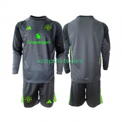 Manchester United Doelman Uit Tenue Kinder Voetbalshirts 2025-2026 Lange Mouwen
