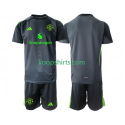 Manchester United Doelman Uit Tenue Kinder Voetbalshirts 2025-2026 Korte Mouwen