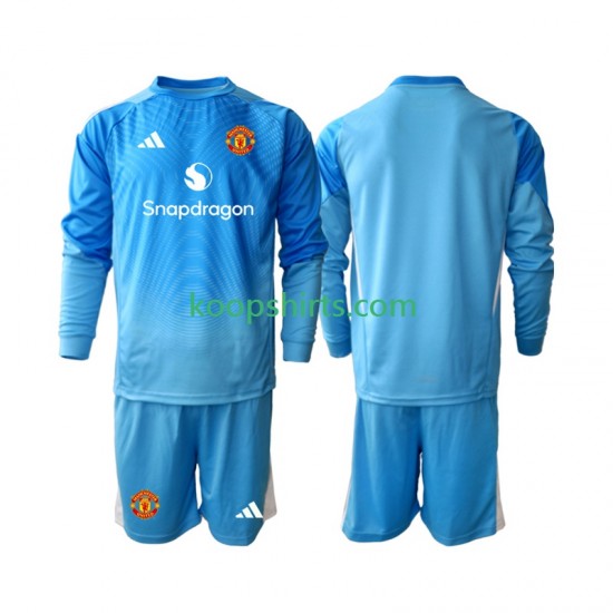 Manchester United Doelman Thuis Tenue Kinder Voetbalshirts 2025-2026 Lange Mouwen Manchester United Doelman Thuis Tenue Kinder Voetbalshirts 2025-2026 Lange Mouwen