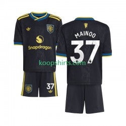 Manchester United Derde Tenue Kinder Voetbalshirts Kobbie Mainoo 37 2025-2026 Korte Mouwen