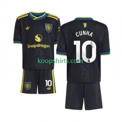 Manchester United Derde Tenue Kinder Voetbalshirts Matheus Cunha 10 2025-2026 Korte Mouwen